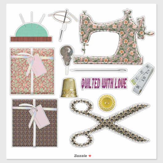 naadloze naaimachine voor het kantelen sticker (Vel)