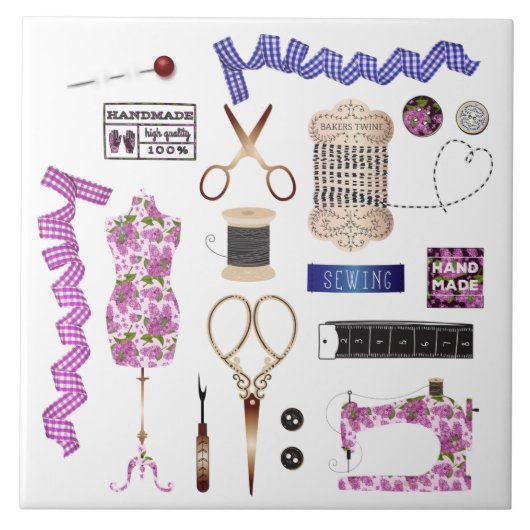 naadloze naaimachine voor het kantelen tegeltje (Voorkant)