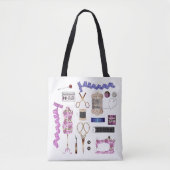 naadloze naaimachine voor het kantelen tote bag (Voorkant)