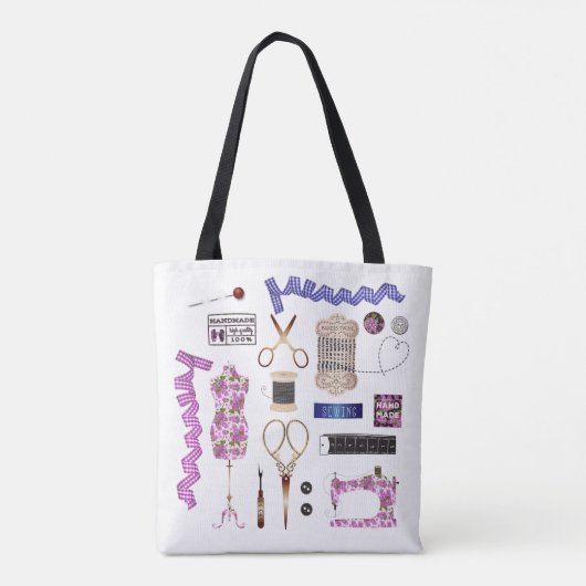 naadloze naaimachine voor het kantelen tote bag (Achterkant)
