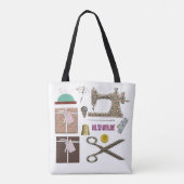 naadloze naaimachine voor het kantelen tote bag (Achterkant)