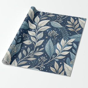 Naadloze Nachttuin Botanisch Patroon Cadeaupapier