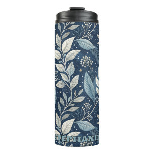 Naadloze Nachttuin Botanisch Patroon Thermosbeker
