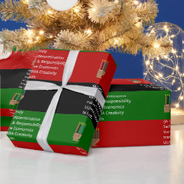 Naadloze NGUZO SABA 7 principes KWANZAA Cadeaupapier