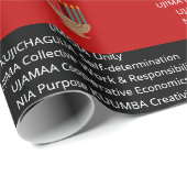 Naadloze NGUZO SABA 7 principes KWANZAA Cadeaupapier (Rol Hoek)