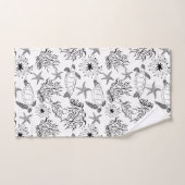 Naadloze onderzeese zee zeeschildpadden koraal pla bad handdoek (Handdoek)