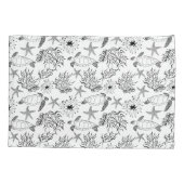 Naadloze onderzeese zee zeeschildpadden koraal pla kussensloop (Achterkant)