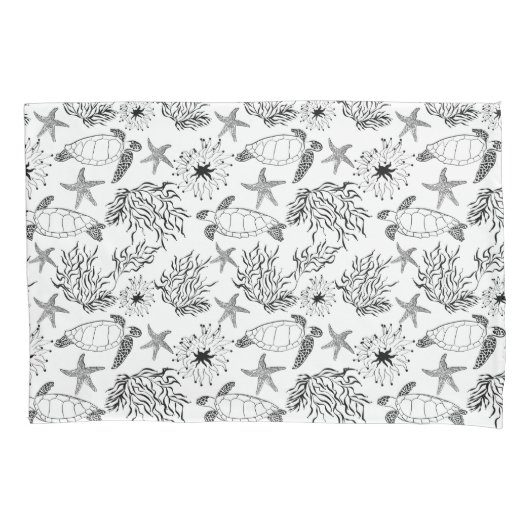 Naadloze onderzeese zee zeeschildpadden koraal pla kussensloop (Voorkant)