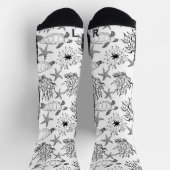 Naadloze onderzeese zee zeeschildpadden koraal pla sokken (Top)