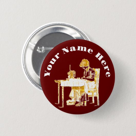 Naadloze ontwerpknop ronde button 5,7 cm (Voorkant /achterkant)