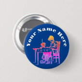 Naadloze ontwerpknop ronde button 5,7 cm (Voorkant /achterkant)