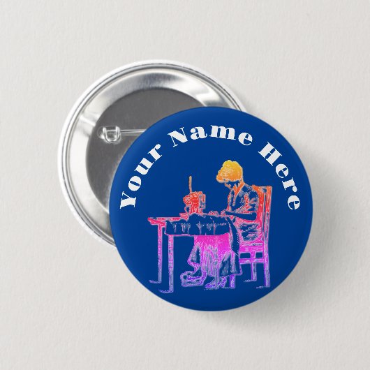 Naadloze ontwerpknop ronde button 5,7 cm (Voorkant /achterkant)