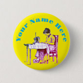 Naadloze ontwerpknop ronde button 5,7 cm (Voorkant)
