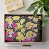 Naadloze oogstroze roze rozenbloemen bloemen bloem tissuepapier (Geschenk)