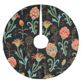 Naadloze oosterse bloemige elegantie kerstboom rok (Voorkant)