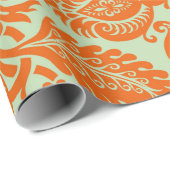 Naadloze oranje achtergrondstructuur cadeaupapier (Rol Hoek)