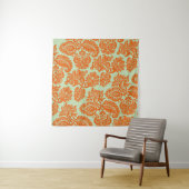 Naadloze oranje achtergrondstructuur wandkleed (In situ)