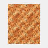 Naadloze Oranje Folie en zwarte kobwebben Hallowee Fleece Deken (Voorkant)