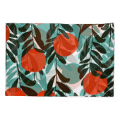 Naadloze Oranje Fruit Garden Print Kussensloop (Achterkant)