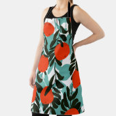 Naadloze Oranje Fruit Garden Print Schort (Insitu)