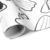 Naadloze orchidee cattleya bloemen tropisch cadeaupapier (Rol Hoek)