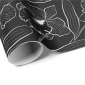 Naadloze orchidee cattleya bloemen tropisch cadeaupapier (Rol Hoek)