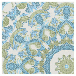 Naadloze ornamentaal blauw, groen, wit decor decor stof