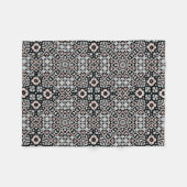 Naadloze ornamentale retro moroccan arabische vint fleece deken (Voorkant (Horizontaal))