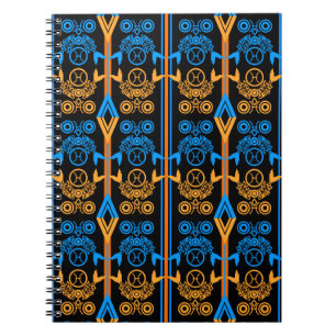 Naadloze ornamentale retro moroccan arabische vint notitieboek
