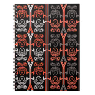 Naadloze ornamentale retro moroccan arabische vint notitieboek
