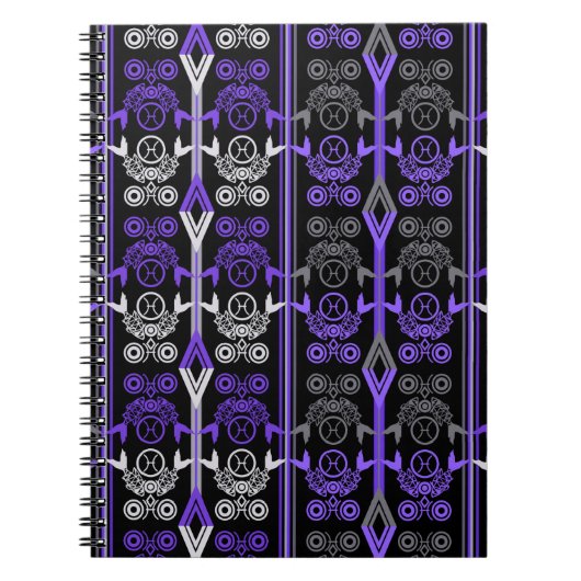 Naadloze ornamentale retro moroccan arabische vint notitieboek (Voorkant)