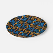 Naadloze ornamentale retro moroccan arabische vint papieren bordje (Gekanteld)