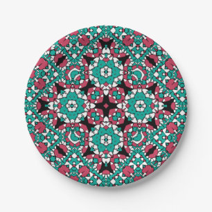 Naadloze ornamentale retro moroccan arabische vint papieren bordje