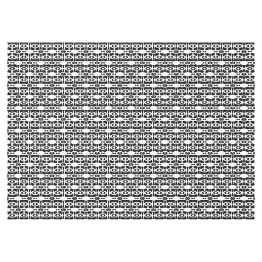 Naadloze ornamentale witte decoratie  tafelkleed (Voorkant (Horizontaal))