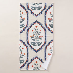 Naadloze ornamenten van oosterse vintage, met bloe badhanddoek