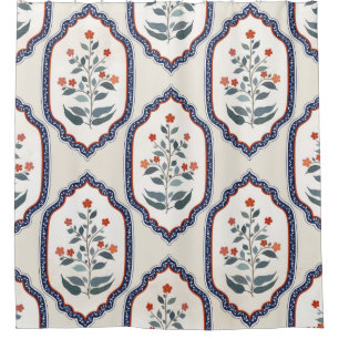 Naadloze ornamenten van oosterse vintage, met bloe douchegordijn
