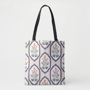 Naadloze ornamenten van oosterse vintage, met bloe tote bag