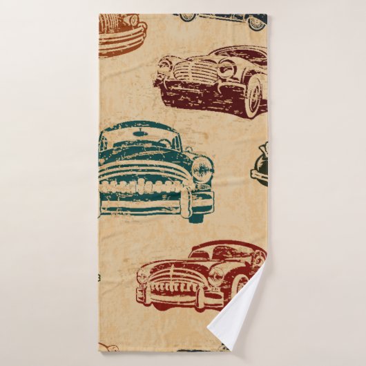 Naadloze oude autoachtergrond. badhanddoek (Badhanddoek)