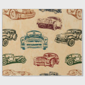 Naadloze oude autoachtergrond. cadeaupapier (Vlak)