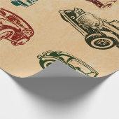 Naadloze oude autoachtergrond. cadeaupapier (Hoek)