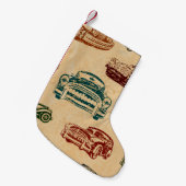 Naadloze oude autoachtergrond. kleine kerstsok (Voorkant (Hangend))