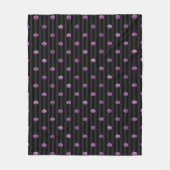 Naadloze Paarse Folie pompoenen & Stripes Hallowee Fleece Deken (Voorkant)
