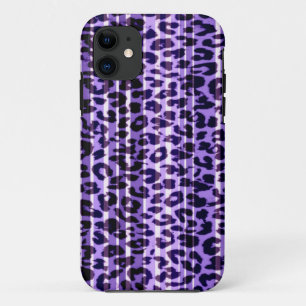 Naadloze paarse huidtextuur van leopard Case-Mate iPhone case