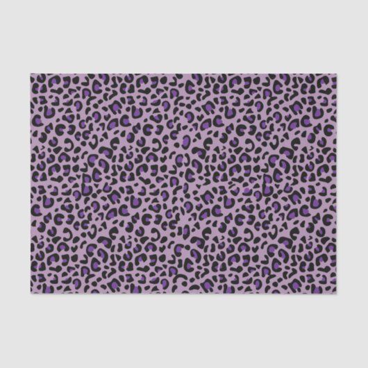Naadloze Paarse Jaguar Wilde Kat Dierendruk Tissuepapier (Voorkant)