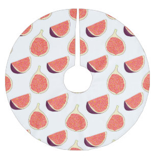 Naadloze paarse vijg: kleurrijk patroon kerstboom rok