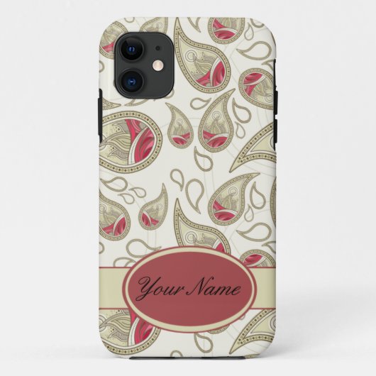 Naadloze paisley met bloem Case-Mate iPhone case (Achterkant)