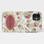 Naadloze paisley met bloem Case-Mate iPhone case (Achterkant (horizontaal))