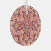 Naadloze paisley: patroonontwerp. glas ornament (Voorkant Rechts)