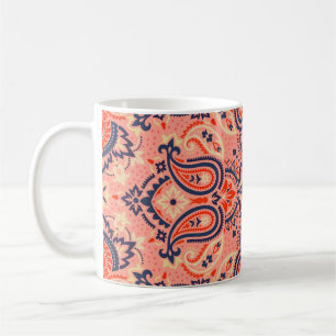 Naadloze paisley:  patroonontwerp. koffiemok