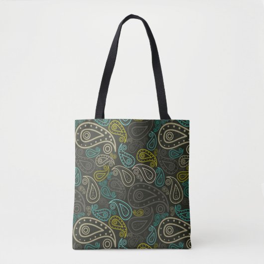 Naadloze paisley tote bag (Voorkant)